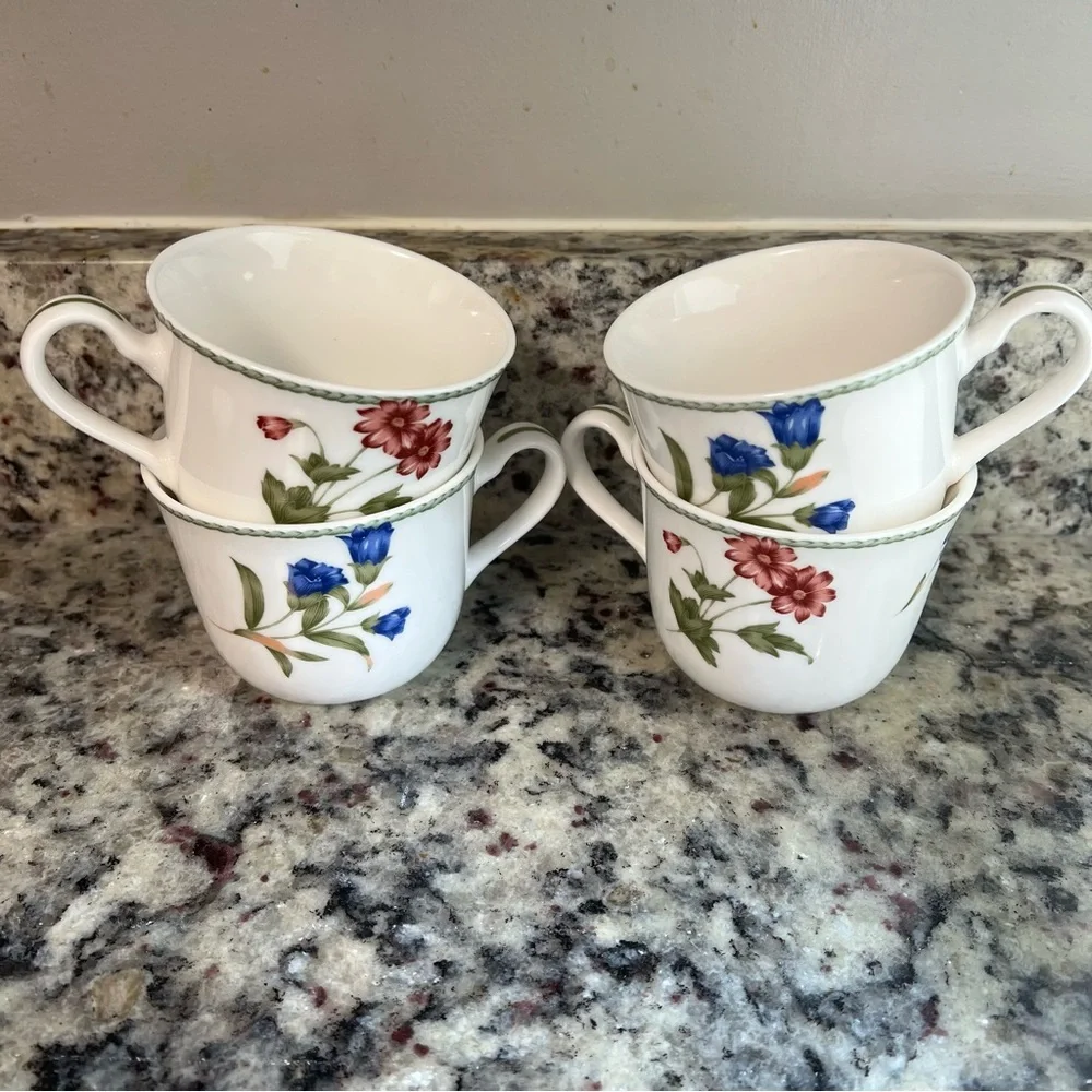 Homecraft by Noritake Summer Estate Coffee Tea Cups set of 4